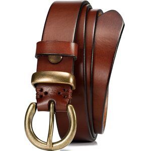 9131 Full Grain Leather Belt For Women,1.1" Ladies Casual Jean